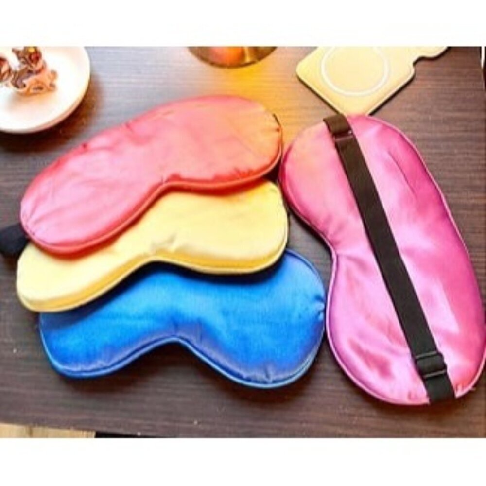 New 4 Silk Sleep Mask Smooth Soft Eye Mask Eye Mask with Adjustable Straps